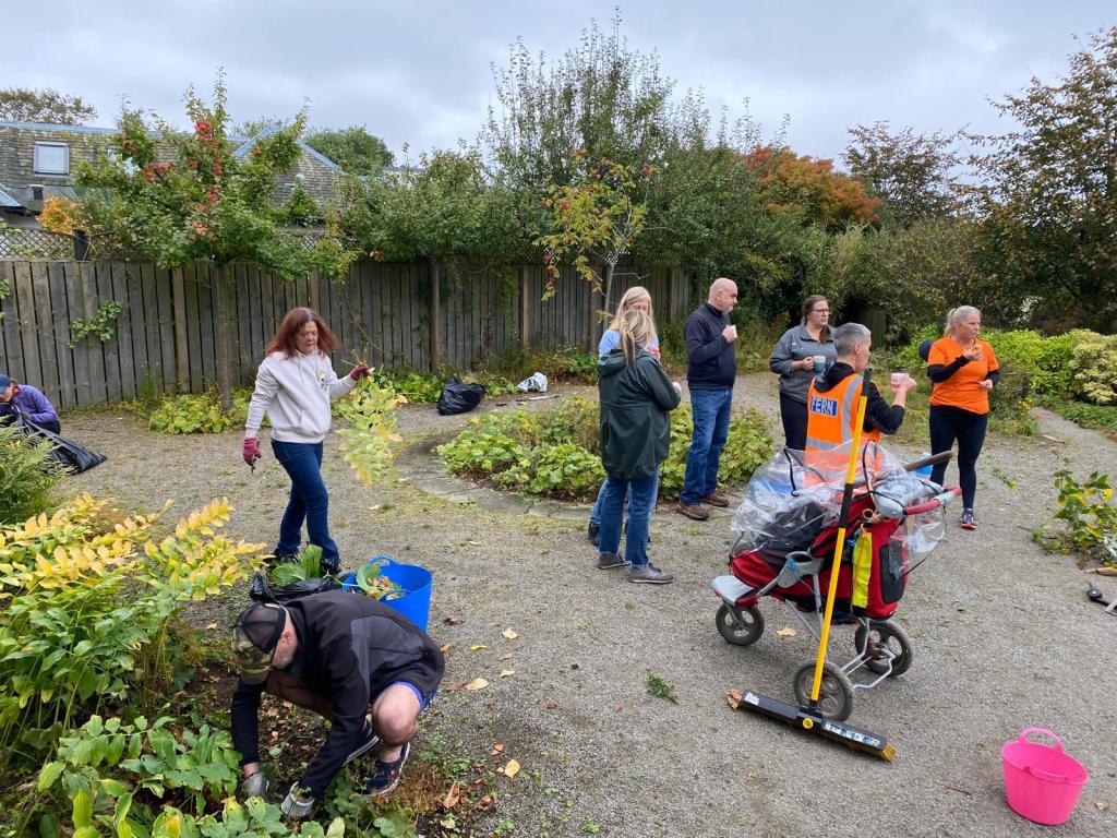 Community garden where the caretaker house was.