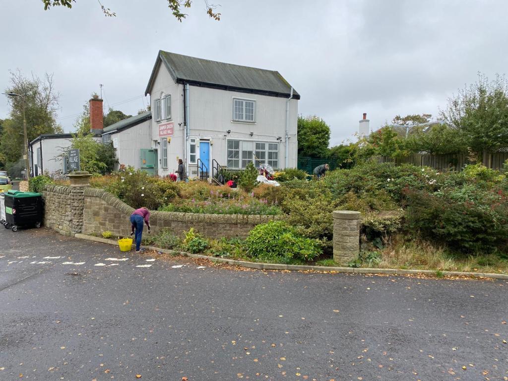 Village hall with gardening